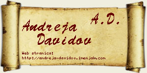 Andreja Davidov vizit kartica